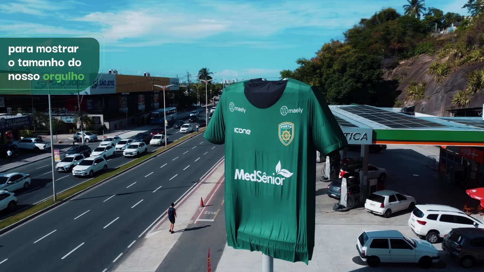 Camisa gigante do Porto Vitória